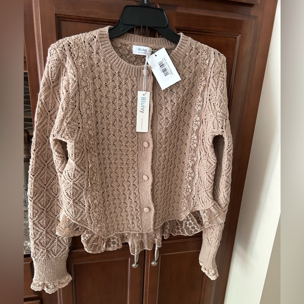 Bluivy Latte Textured Knit Top